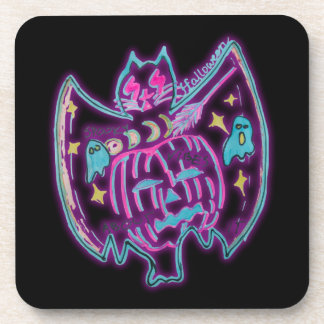 Spooky Vibes About It Hand-Drawn Witch Halloween Beverage Coaster