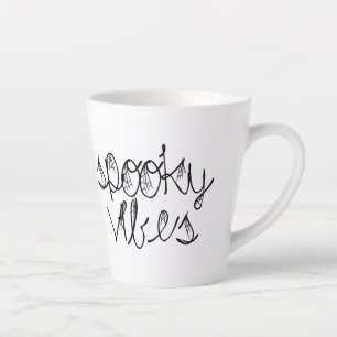 Spooky Vibes Abstract Spiders Latte Mug