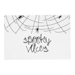 Spooky Vibes Abstract Spiders Placemat