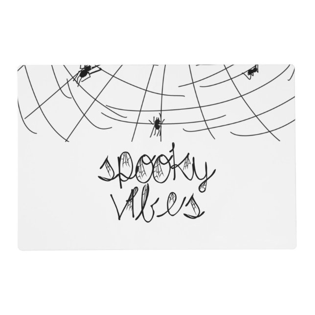 Spooky Vibes Abstract Spiders       Placemat (Front)