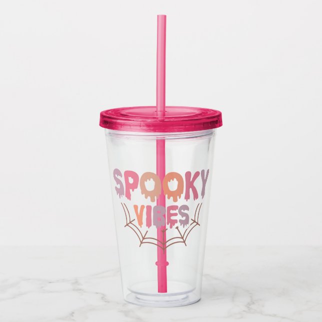 Spooky Vibes Acrylic Tumbler (Front)