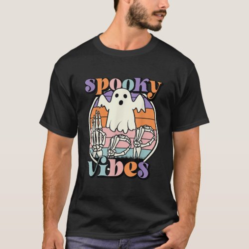 Spooky Vibes ASL Hands American Sign Language BOO  T_Shirt