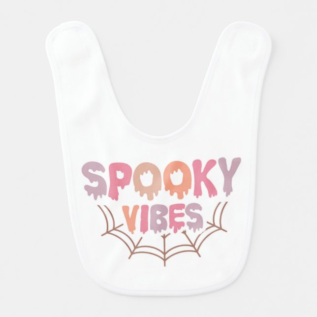 Spooky Vibes Baby Bib (Front)