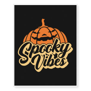Spooky Vibes - Creepy Halloween Trick or Treat Temporary Tattoos