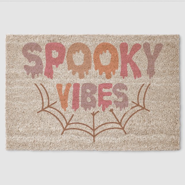 Spooky Vibes Fiber Doormat (Front)