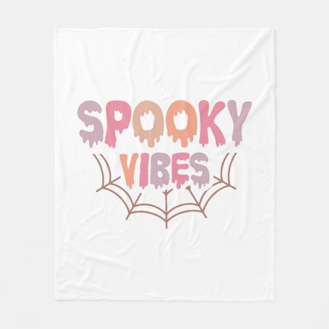 Spooky Vibes Fleece Blanket (Front)