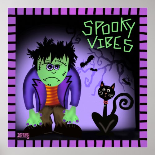 Spooky Vibes Frankenstein Classroom Inspirivity Poster