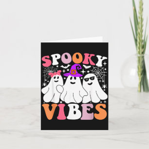Spooky Vibes Funny Ghost Halloween Costume Card