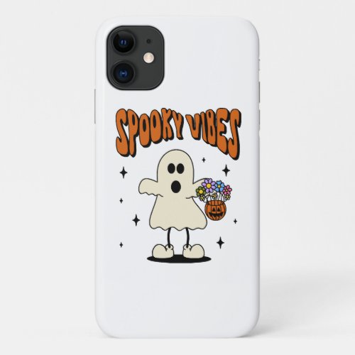 Spooky vibes ghost iPhone 11 case