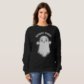 Spooky Vibes Ghost Cute Cartoon Ghost Halloween Sweatshirt (Front Full)