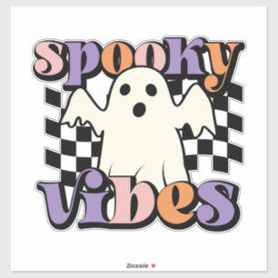 Spooky Vibes Ghost Sticker