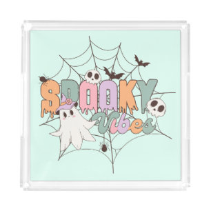 Spooky Vibes Halloween Acrylic Tray