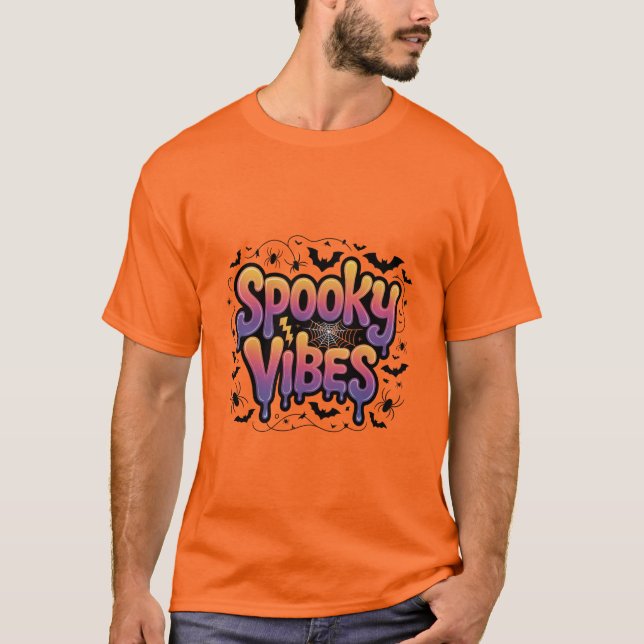 Spooky Vibes Halloween Men's T-Shirt (Front)