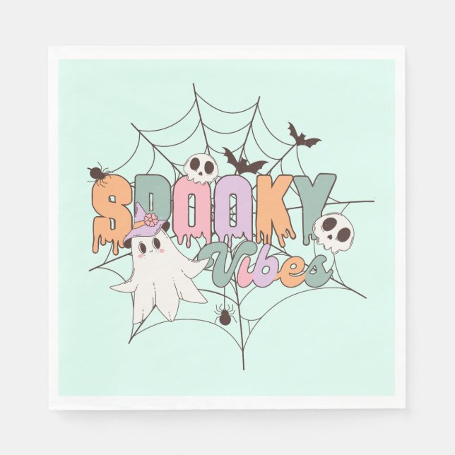 Spooky Vibes Halloween Napkins (Front)