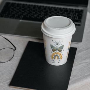 Spooky Vibes Halloween symbols pattern Paper Cups