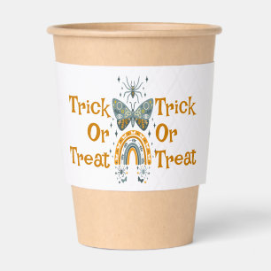 Spooky Vibes Halloween symbols pattern Paper Cups Coffee Cup Sleeve