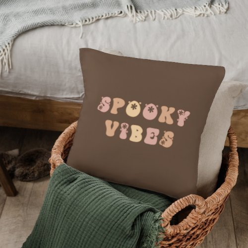 Spooky Vibes Halloween Throw Pillow