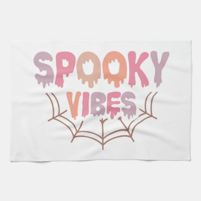 Spooky Vibes Kitchen Towel (Horizontal)