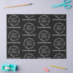 Spooky Vibes Only Black and White Happy Halloween Tissue Paper