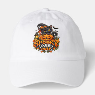 Spooky Vibes Only – Cute Black Cat Halloween Hat