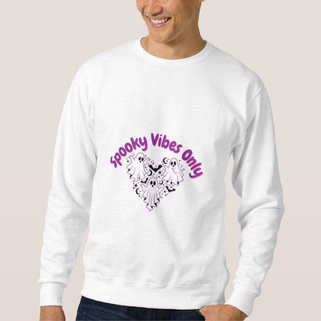 Spooky Vibes Only – Cute Halloween Design 2025 Sweatshirt (Front)