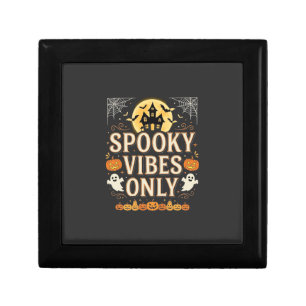 Spooky Vibes Only Halloween Ghost Castle Design_1 Gift Box