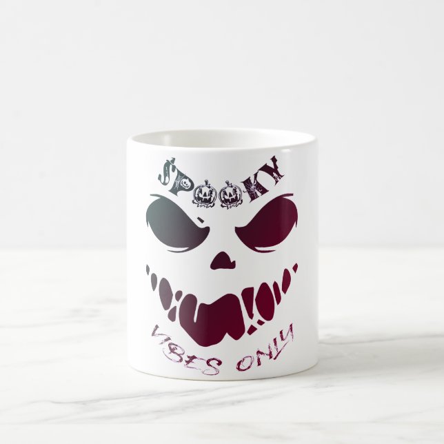 Spooky Vibes Only-Halloween Monster  Color Morph Mug (Center)