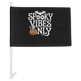 Spooky Vibes Only Halloween Sloth Oversized T-Shir Car Flag