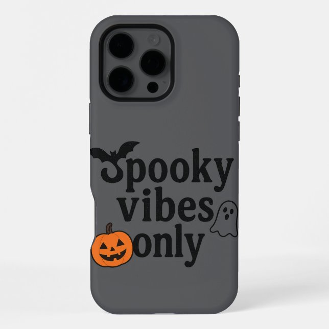  Spooky Vibes Only 🎃 | Halloween Sticker Design iPhone Case (Back)