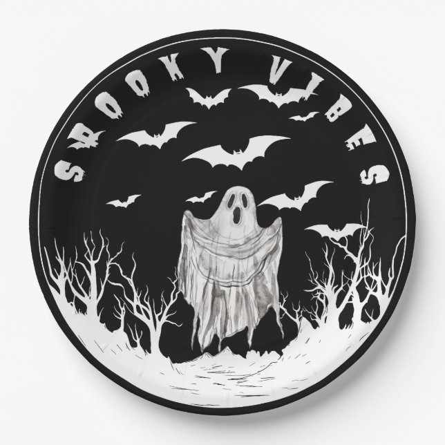 Spooky Vibes Paper Plates (Front)