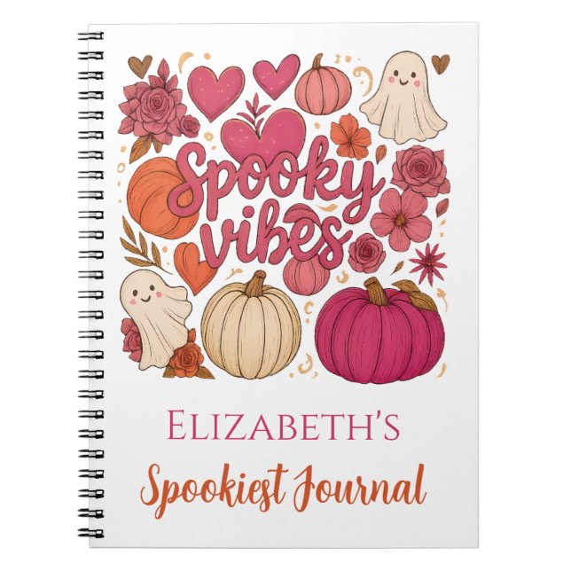 Spooky Vibes Personalized Halloween Journal (Front)