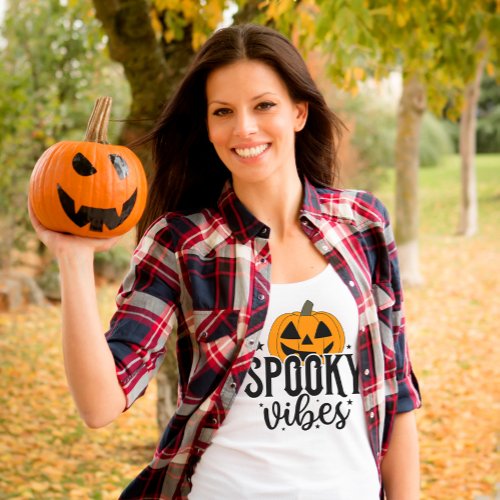 Spooky Vibes Pumpkin Tshirt