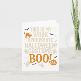 Spooky Vibes Retro Ghost Coquette Bow Halloween Wo Card