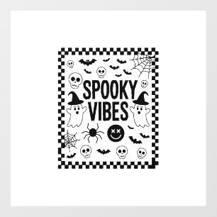 Spooky Vibes Retro Halloween Floor Decals