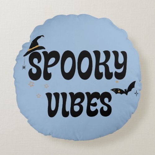Spooky Vibes Round Pillow