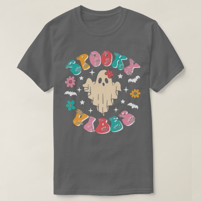 Spooky Vibes Shirt Funny Halloween Ghost Spooky Se (Design Front)