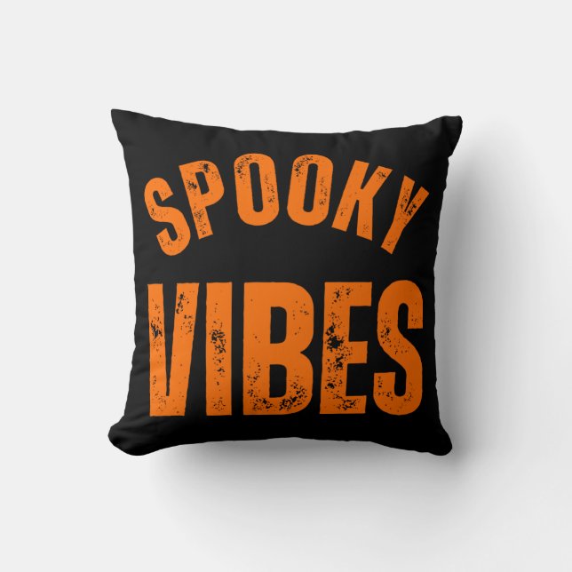 SPOOKY VIBES THROW PILLOW (Front)