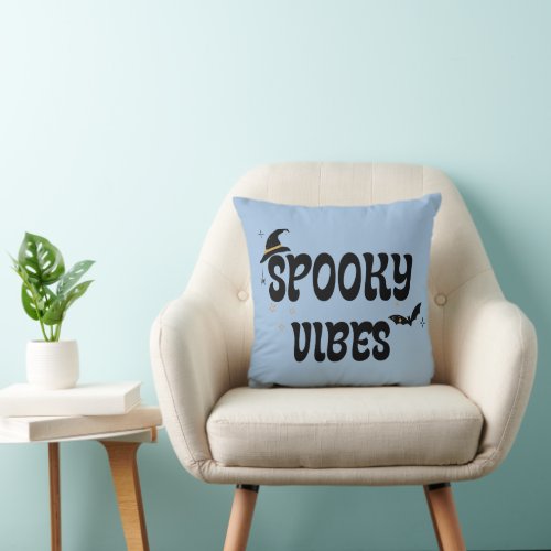 Spooky Vibes Throw Pillow