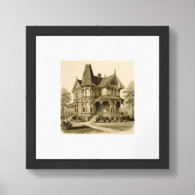 Spooky Victorian House Wall Art Print