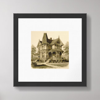 Spooky Victorian House Wall Art Print