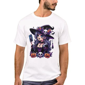 Spooky Vintage Girls Halloween T-Shirt