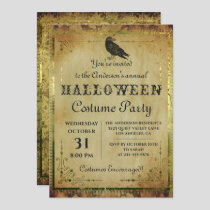 Spooky Vintage Gothic Halloween Costume Party Invitation