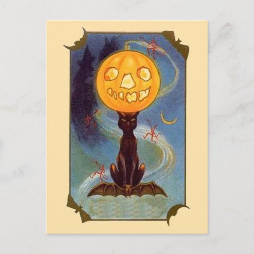 Spooky Vintage Halloween Postcard