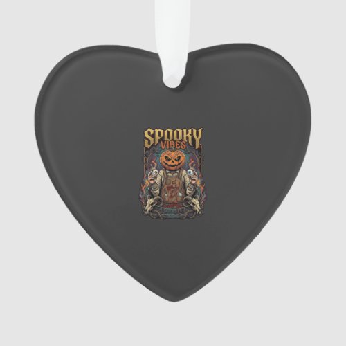 Spooky Vires Halloween Pumpkin Head Holding Eyebal Ornament