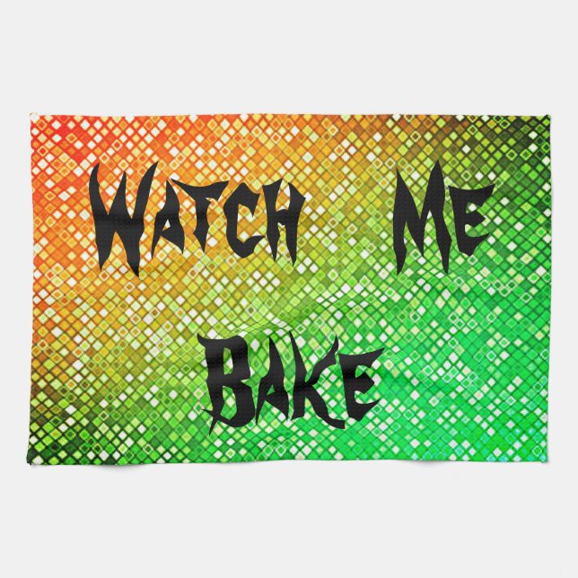 Spooky Watch Me Bake Kitchen Towels (Horizontal)