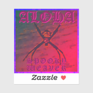 Spooky Weaver (orange), Flexible Photo Sticker