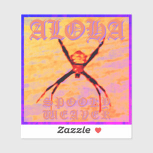 Spooky Weaver (yellow), Flexible Photo Sticker