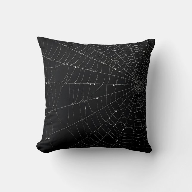 Spooky Web  Throw Pillow (Front)