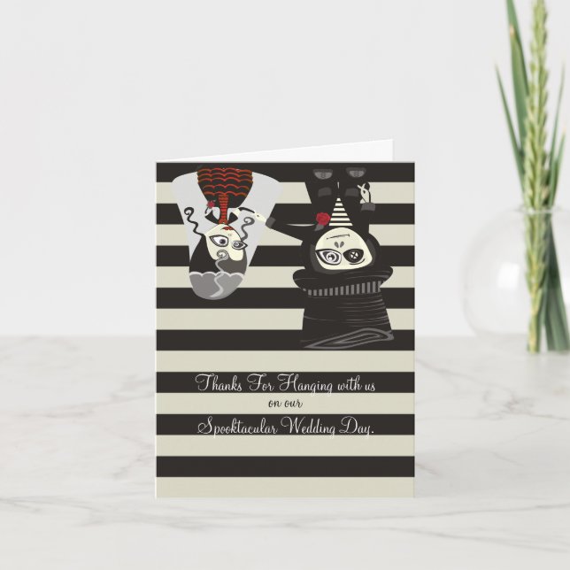 Spooky Wedding Thanks Thank You Card (Front)