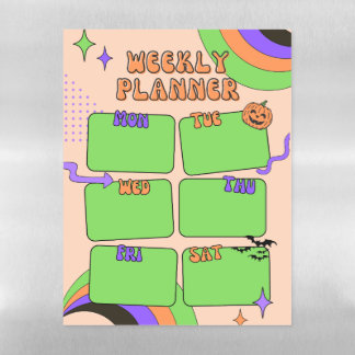 Spooky Weekly Planner Magnetic Dry Erase Sheet